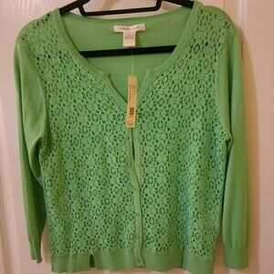 August Silk Cardigan Sweater